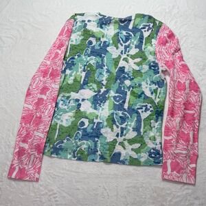 Sundance Before + Again Mixed Floral Print Waffle Knit Thermal Top Size L